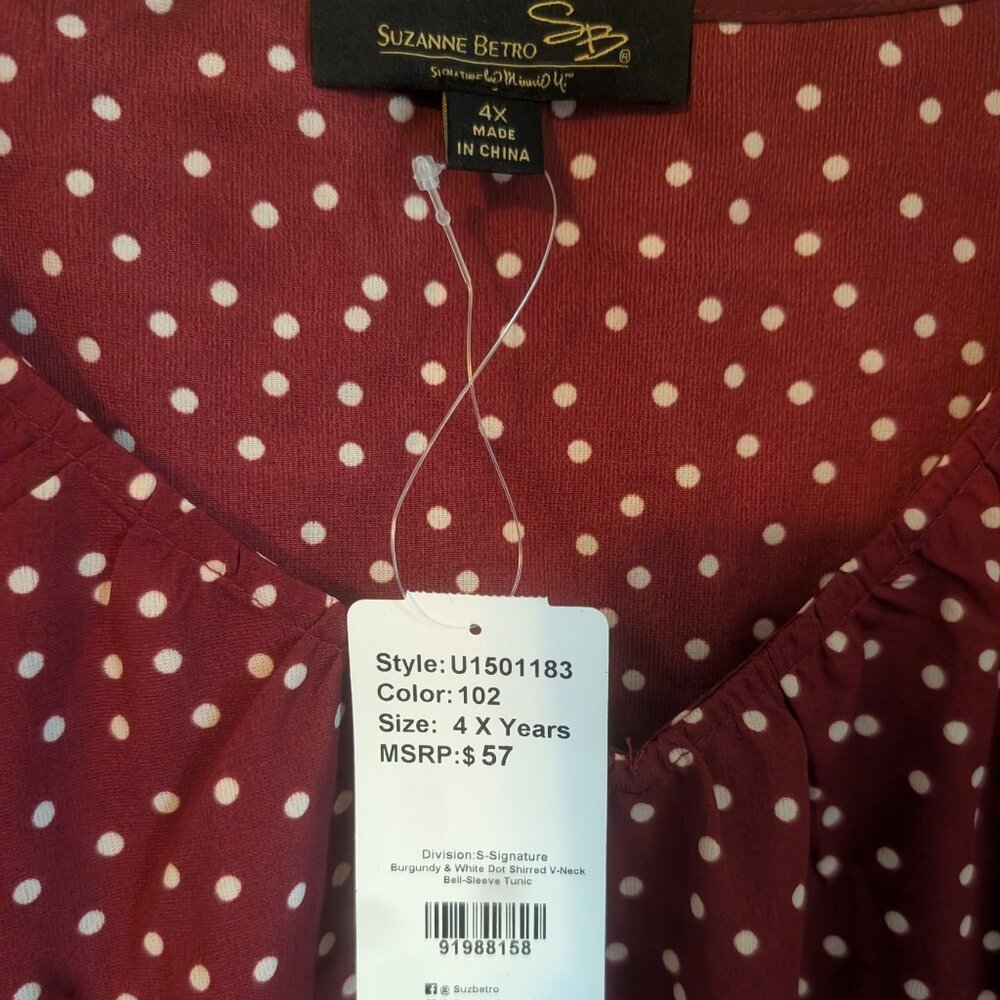 Susan Betro Blouse SZ 4X NWT